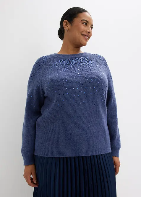 Pull à sequins, bonprix