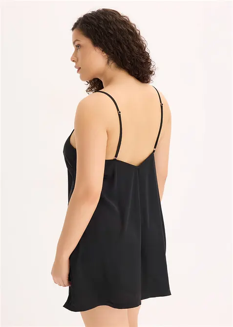 Satin Negligé mit Glitzergarn, bonprix