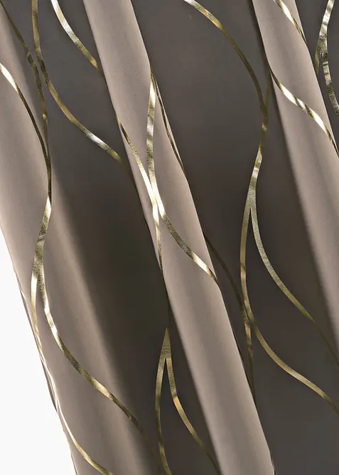 Abdunkelnder Vorhang mit Glanz Druck (1er Pack), bonprix