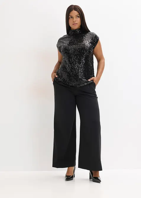 Top mit Pailletten, bonprix