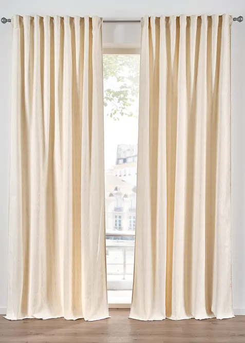 Rideau opaque en velours chenille doux (1 pce), bonprix