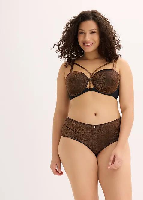 Balconette-BH aus glitzerndem Material, bonprix