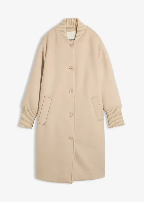 Manteau à empiècement en maille, bonprix