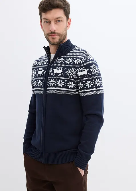 Norweger Strickjacke aus reiner Baumwolle, bonprix