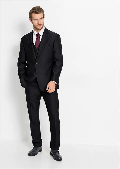 Costume 4 pièces regular avec gilet et cravate, bonprix