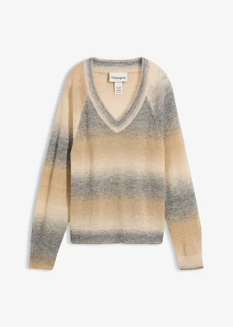 Pull en laine mélangée avec fil lurex, bonprix