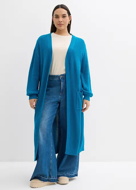 Longstrickjacke mit überschnittener Schulter, bonprix