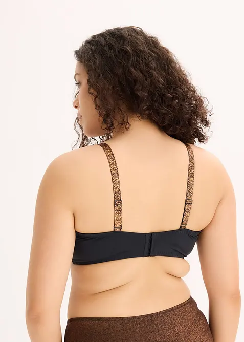 Balconette-BH aus glitzerndem Material, bonprix