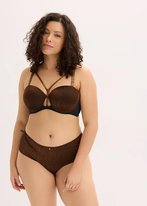 Slip Maxi br&eacute;silien en mati&egrave;re brillante, bonprix