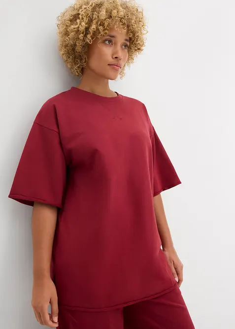 T-shirt long en molleton 100% coton, bonprix