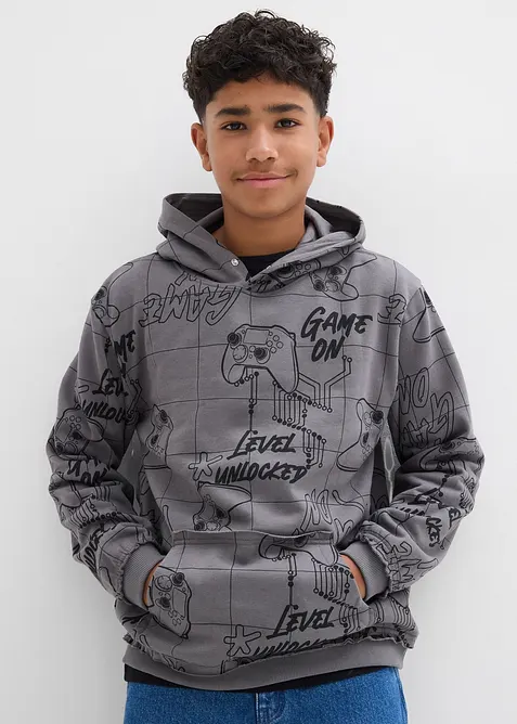 Sweat à capuche doux en coton mélangé, bonprix