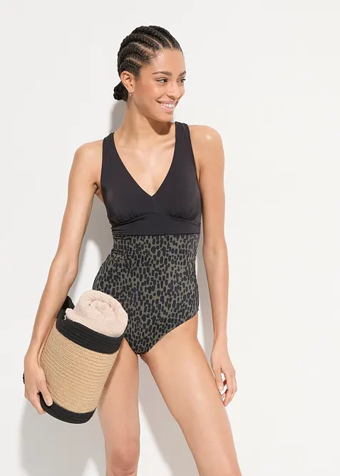 Badeanzug mit überkreuzten Trägern, bonprix