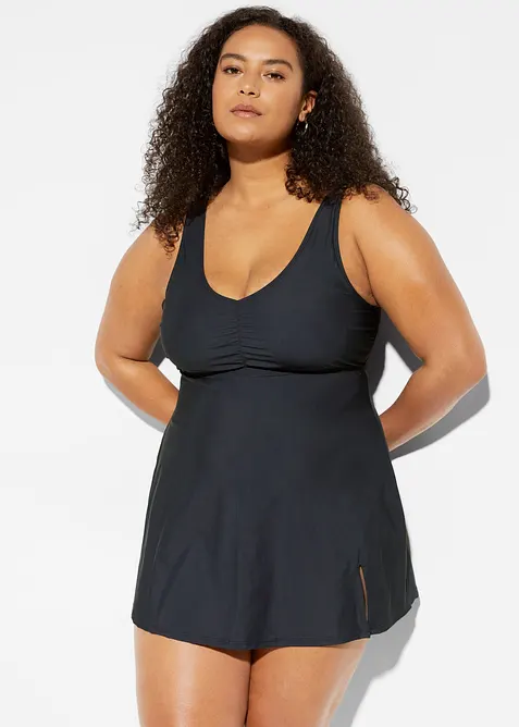 Robe de bain sculptante, maintien modéré, col V, bonprix