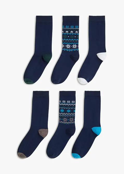 Socken mit Bio-Baumwolle (6er Pack), bonprix