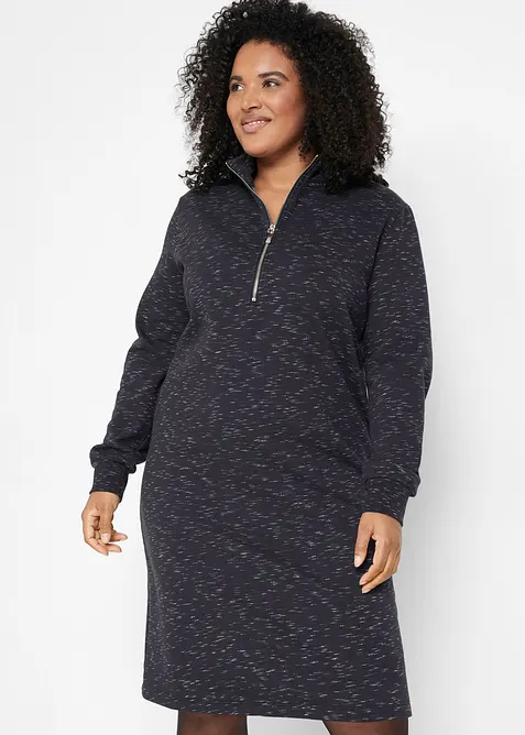 Robe sweat &agrave; col camionneur, bonprix