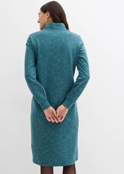 Sweatkleid mit Troyer, bonprix