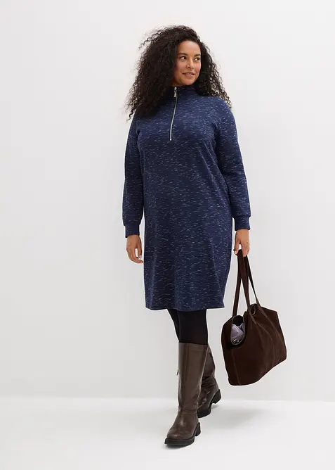 Robe sweat &agrave; col camionneur, bonprix