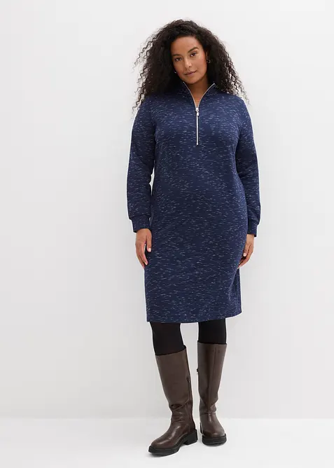 Robe sweat &agrave; col camionneur, bonprix