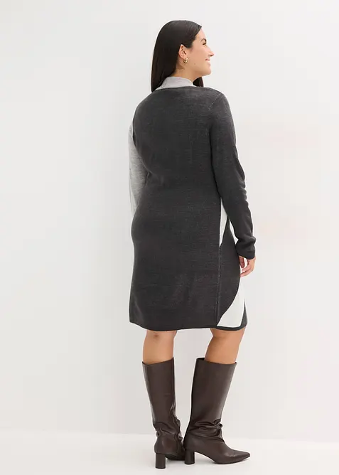 Robe en maille jacquard à rayures modernes, bonprix