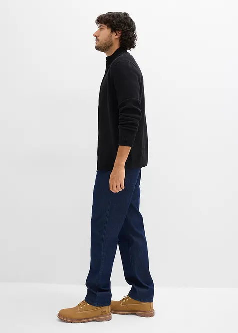 Gilet en maille de coton recyclé majoritaire, col montant, bonprix