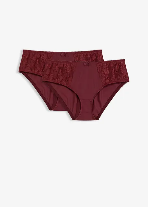 Lot de 2 slips Maxi avec dentelle, bonprix