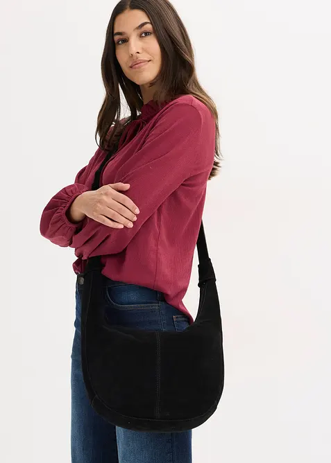 Sac &agrave; main en cuir, bonprix