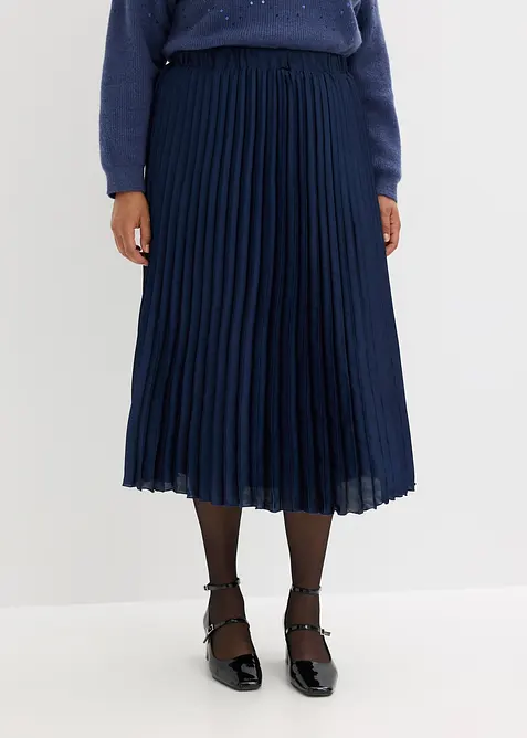 Jupe plissée en satin fin, bonprix