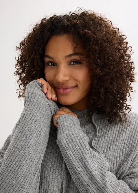 Weit geschnittener Loungewear Hausanzug aus weicher Rippe, bonprix