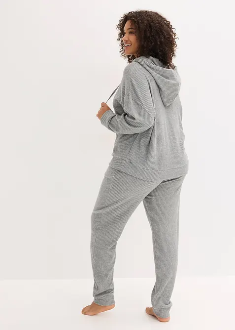 Weit geschnittener Loungewear Hausanzug aus weicher Rippe, bonprix