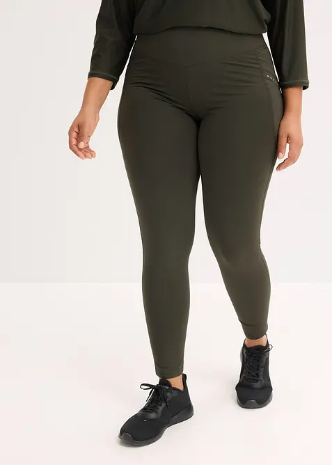 Thermo-Leggings mit reflektierenden Details und Handytasche, bonprix