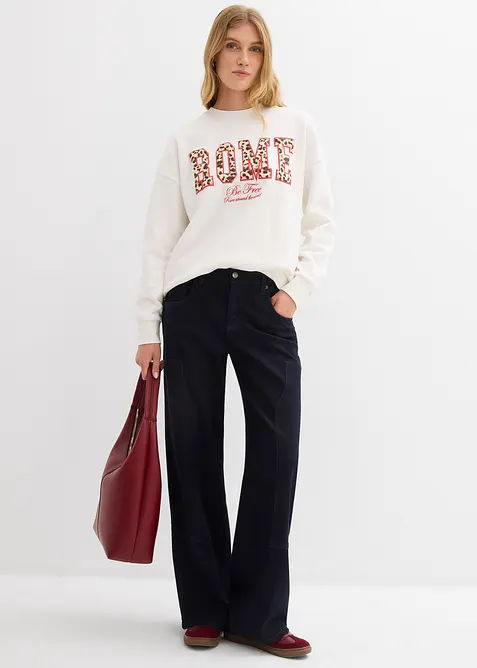 Sweat oversize 100% coton, bonprix