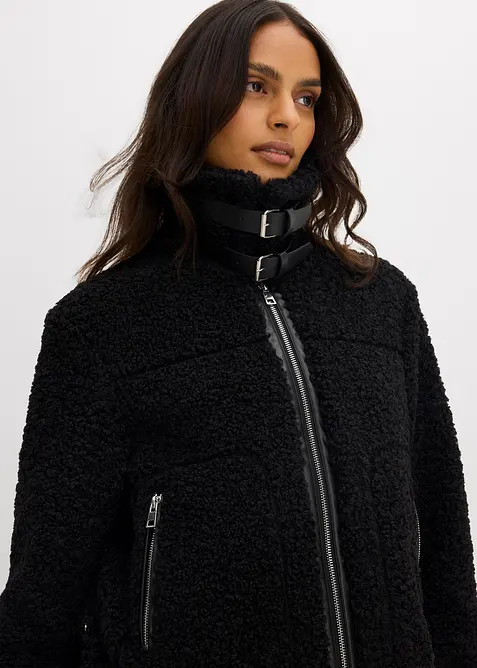 Fellimitat-Jacke aus Teddyfleece, bonprix