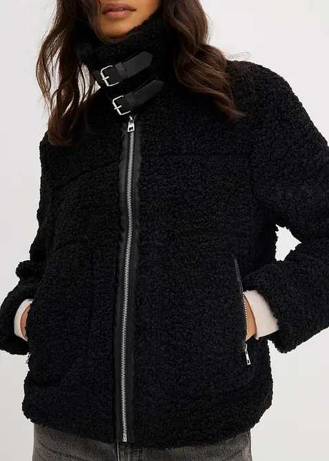 Fellimitat-Jacke aus Teddyfleece, bonprix