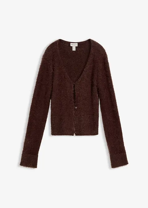 Feinstrickjacke aus Federgarn, bonprix