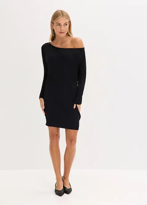 Robe en maille asymétrique, bonprix