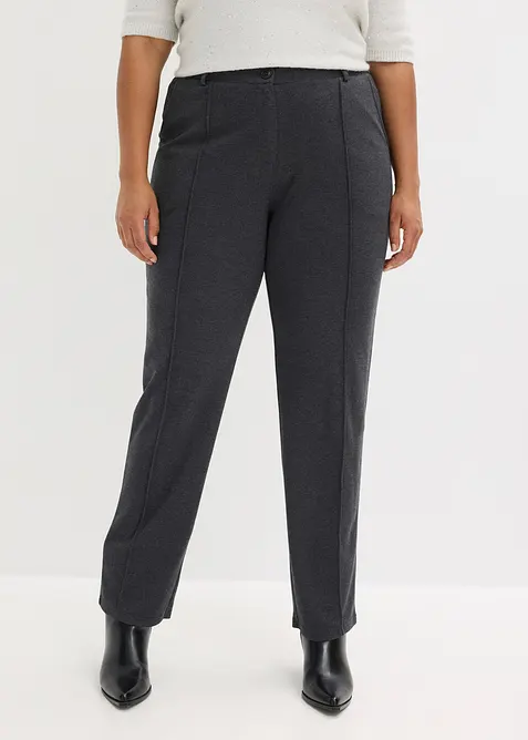 Pantalon en jersey coton avec passepoil, bonprix