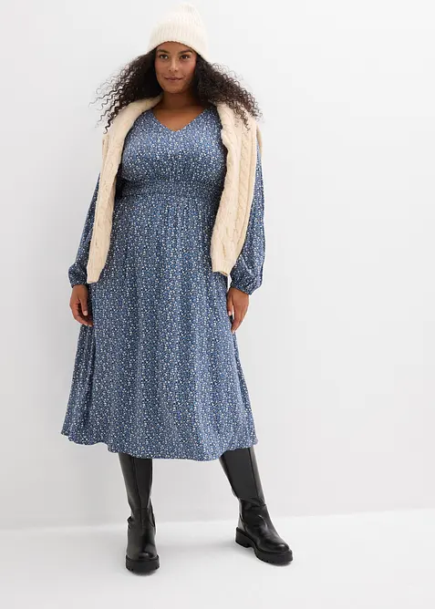 Robe midi en viscose fluide, bonprix