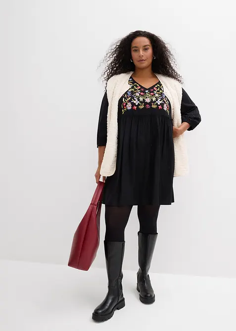 Tunika-Kleid aus fließender Viskose, bonprix