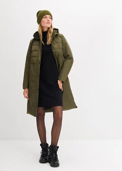 Robe en jersey côtelé extensible et épais, bonprix