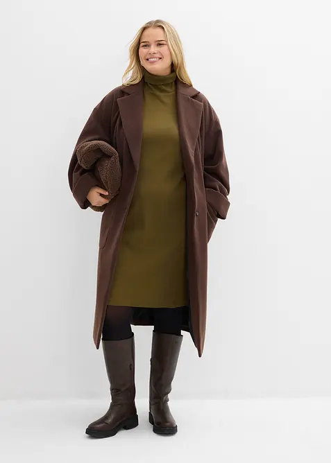 Shirtkleid aus schwerer elastischer Ripp-Qualität, bonprix