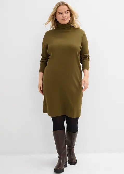 Shirtkleid aus schwerer elastischer Ripp-Qualität, bonprix