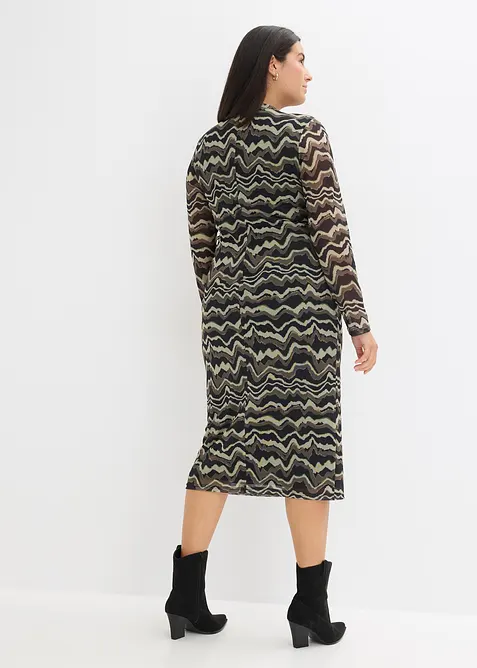 Midikleid aus softem Mesh, bonprix