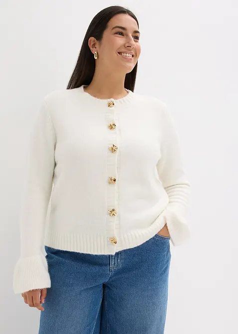 Strickjacke mit dekorativen Knöpfen, bonprix