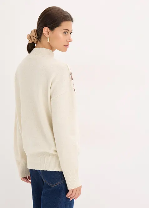 Oversize-Pullover mit Pailletten, bonprix