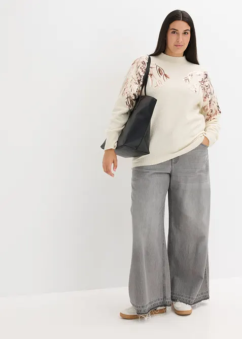 Oversize-Pullover mit Pailletten, bonprix