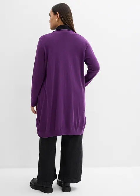 Longstrickjacke mit Rollkanten, bonprix