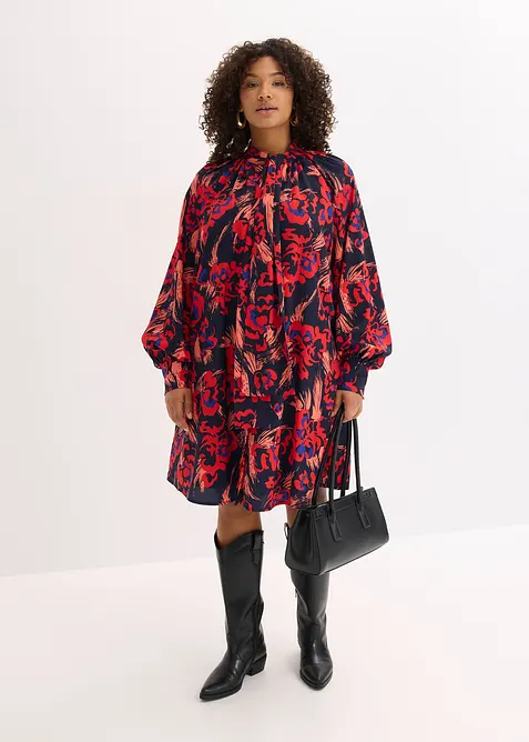 Kleid mit Schluppenkragen, bonprix