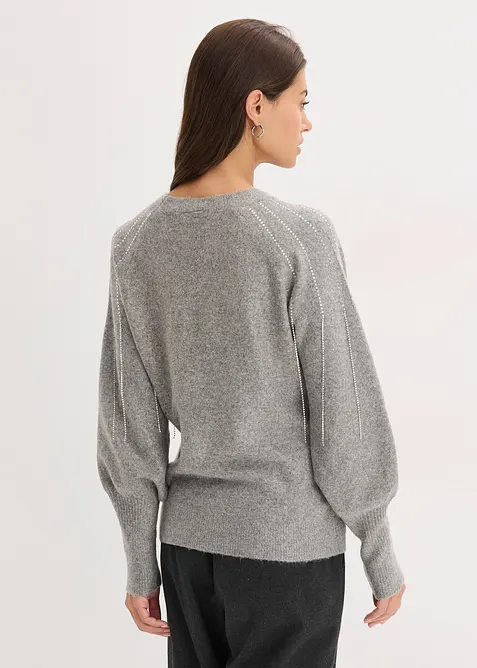 Pull avec application de strass, bonprix