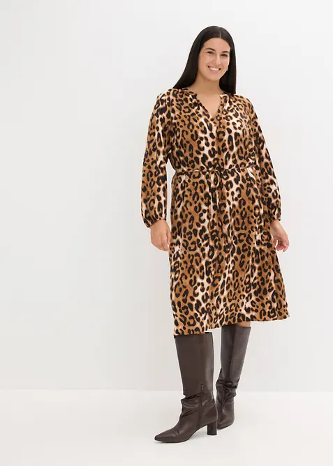 Robe midi en satin fluide, bonprix