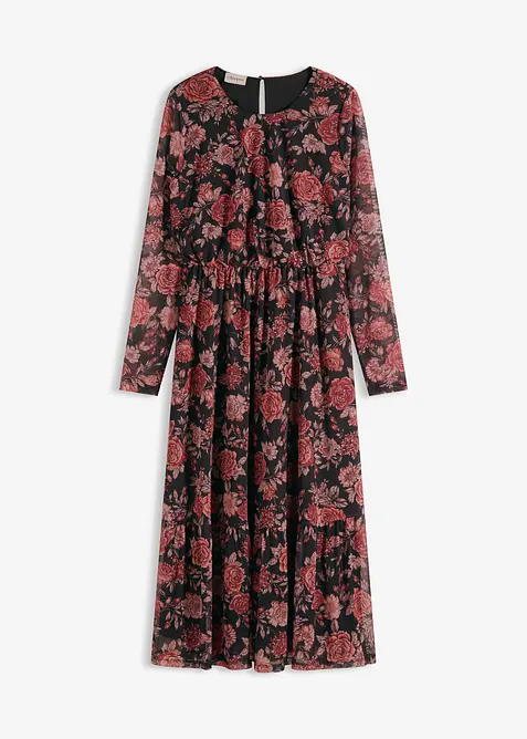 Robe midi en mesh doux, bonprix